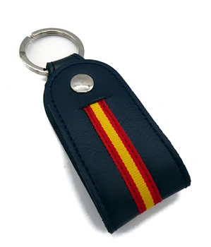 

Keychain fur with flag Spain's manufactured in Spain