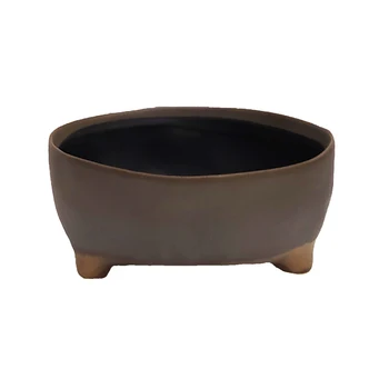 

Çift Renk Ayaklı Yayvan Seramik Saksı (15X7 CM)