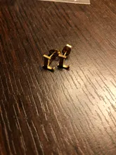 De acero inoxidable 26 A-Z inicial Pendientes con pasador en forma de letra pequeña bricolaje alfabeto nombre joyas piercings Pendientes de botón Pendientes Brincos