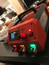 Voltímetro Digital LED para coche, Detector de voltaje, Panel de prueba, DC 0V-100V, 0,28 pulgadas, 12V, 24V, rojo, verde, azul y amarillo
