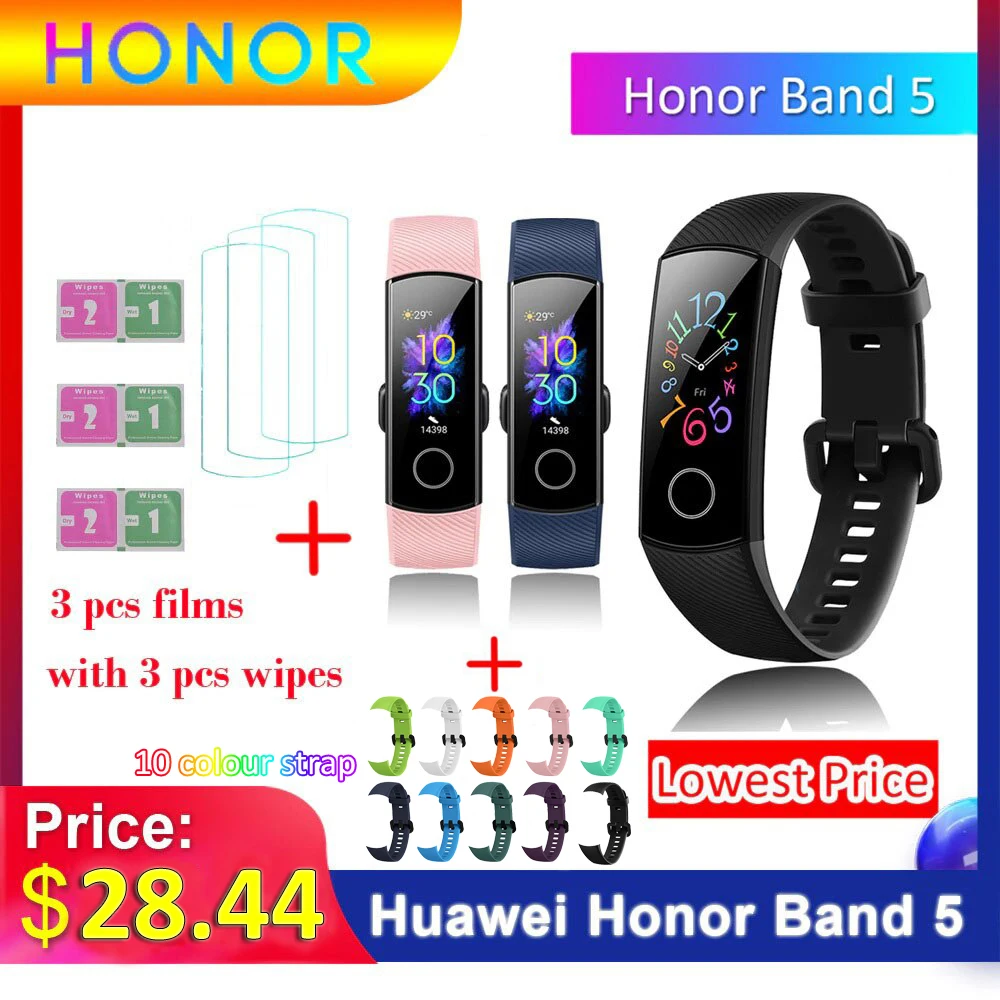 Глобальная Версия смарт-браслета huawei Honor Band 5 лучше, чем Honor Band 4 BT 4,2 смарт-браслет с функцией сердечного ритма водонепроницаемые Смарт-часы