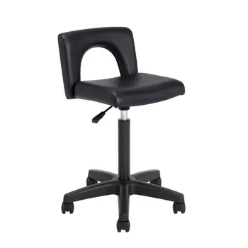 

TABURETE CON RESPALDO NEGRO