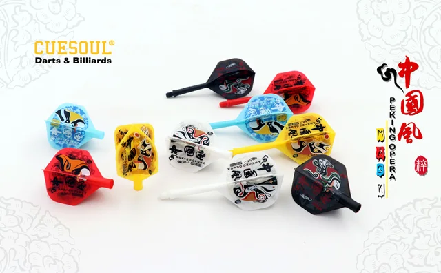 Regalo Jugador Dardos Caja Cristal Ejes Y Vuelos Para Dardos CUESOUL Rost - Juego De 3 Piezas - Longitud 69mm - Diseño Símbolos Mitológicos - Vuelos Estándar Vuelos Dardos CUESOUL