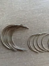 Alileader barato curva aguja para el cabello tapa tejer pelucas agujas para la extensión del pelo 12 unids/pack 6Cm/9Cm C-tipo de utensilios con agujas