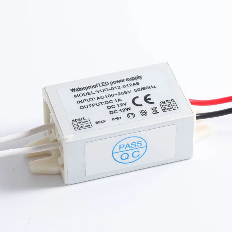 야외 스트립 조명 변압기 스위칭 전원 공급 장치, 슬림 미니 LED 드라이버 어댑터, AC100-240V to DC 12V IP67, 12W, 20W, 30W