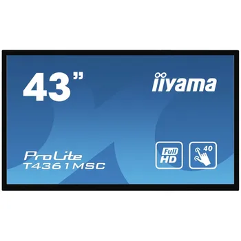 

Iiyama ProLite T4361MSC-B1 touch screen monitor 109,2 cm (43 ") 1920x1080 pixels Black Multi-touch Multi-user