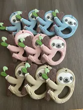 Chenkai-mordedor de silicona para coche, elefante, Koala, teléfono, flamenco, conejo, chupete para bebé, colgante de dentición simulada de grado alimenticio, 10 Uds.