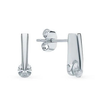 

Silver earrings with cubic zirconia sunlight