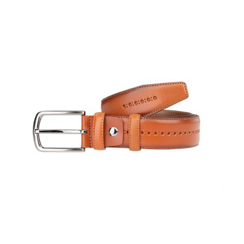 

Mid Pattern Tan Color Genuine Leather Belt. Turkish Quality 100% Leather.