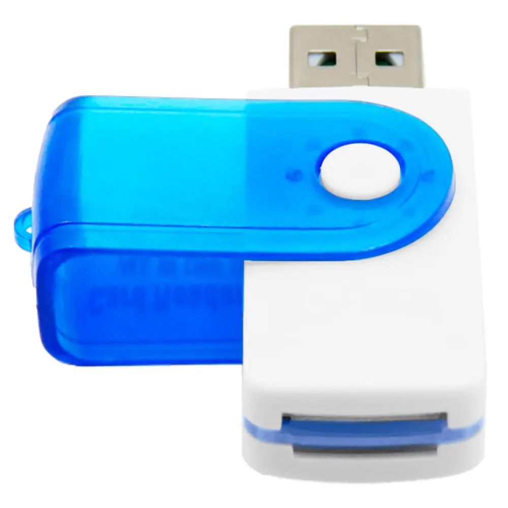 OcioDual мульти-кард-ридер USB 2,0 синий с крышкой для SD HC MMC MicroSD TF Micro SD Memoria HC MS PRO DUO M2 адаптер