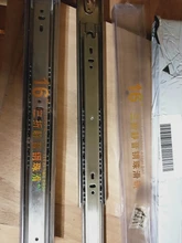 Track-Rail Hardware Sliding Furniture Cabinet KAK Soft Close 10--22-stainless-Steel Three-Section