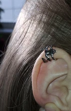 Pendientes de Clip de rana para mujer, de Color plateado, sin Piercing, cartílago falso, joyería bonita, 1 Uds., 2021