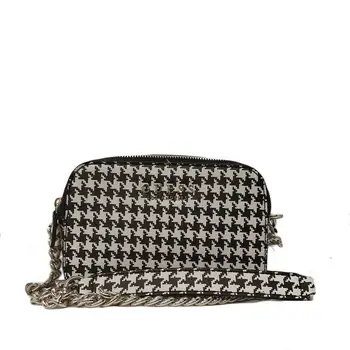 

Robyn Crossbody Camera Houndstooth Black