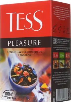 

Tea Tess "pleasure", Black leaf with additives, 100 gr