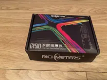 RICHMETERS GY910 medidor de espesor de recubrimiento Digital 1 micrón/0-1300 de la pintura del coche de espesor de película probador del metro de FE/NFE