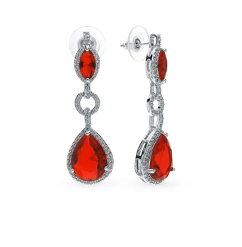 

Silver earrings with alpanite and cubic zirconia sunlight sample 925
