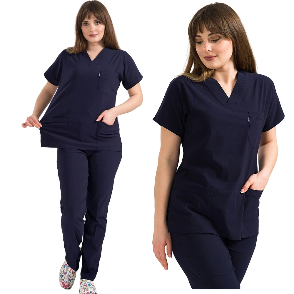 New Women Uniform Scrubs Set Medical Hospital Clinic Nurses Doctor Work Clothes 