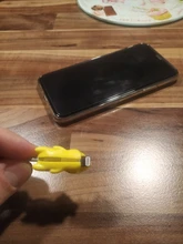 Protector de animales para mordedura de Cable, Cable de carga para Iphone, accesorio de soporte de teléfono con dibujos animados, 1 ud.