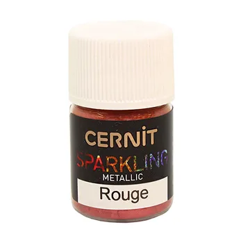 

Ce6100003 Mika-powder (MICA) metallic/metallic 'Sparkling powder' 3 gr. Cernit (400 Rouge/red)