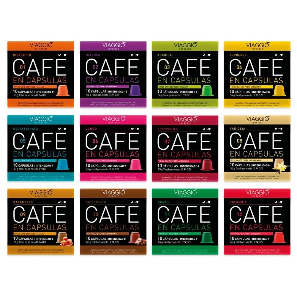 VIAGGIO ESPRESSO - 120 coffee capsules compatible with Nespresso machines (large collection) afbeelding