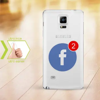 

Personalized Custom Samsung Galaxy Note 4 Slim Clear Silicone Phone Cover (Facebook-2)