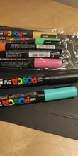 Uni Posca POP PC-3M-rotuladores de Arte de colores, punta media, 0,9-1,3mm, 24 colores opcionales, papelería escolar, suministros de oficina, 1 ud.