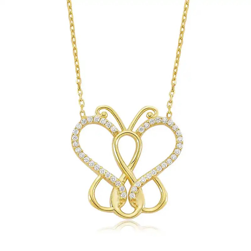 

Silver Infinity Butterfly Lady Necklace