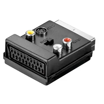 

Adaptador Scart AV conmutable macho-hembra Negro