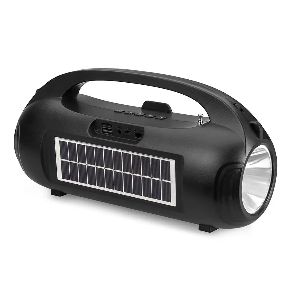 Wireless Bluetooth portable Speaker with flashlight Outdoor Solar Charging with emergency torch Wireless Bluetooth portable Speaker with flashlight Outdoor Solar Charging with emergency torch