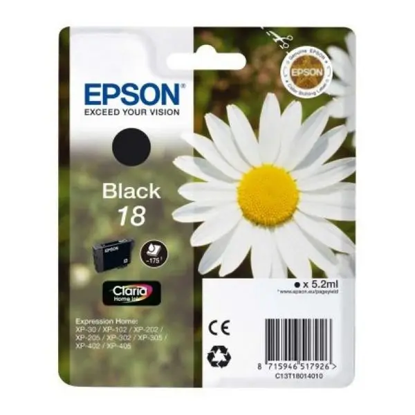 Оригинальный чернильный картридж Epson C13T18014010 черный |