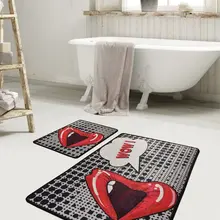 Коврики для ванной нескользящие Противоскользящие коврики противоскользящие Противоскользящие коврики Kiss Djt 2'Li набор 60X100 см-50X60 см