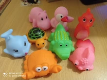 Bathing-Toy Float Swimming-Water-Toys Squeeze Animals Soft-Rubber Colorful Baby Sound-Squeaky