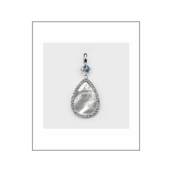

Silver pendant Mother-of-pearl Zircons LARRÉ SILVER