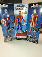 Figuras de acción de Los vengadores de Marvel de 30cm, Thanos, Hulkbuster, Iron Man, Capitán América, Thor, Lobezno, Pantera Negra