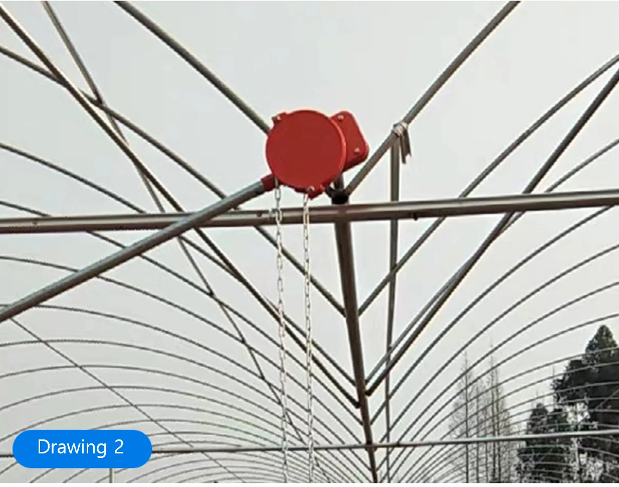 Greenhouse Manual Film Reeler Winder Coiler Lifter Shutter core