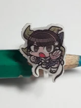 TAFREE-pendientes de resina con dibujos animados D4 Super Danganronpa, hojas termocontraíbles epoxi a la moda, joyería para chicas C1724