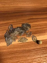 YWXINXI 50 Uds moda simple de filigrana hoja artesanía de metal de la joyería de DIY joyería hecha a mano dije traje Decoración