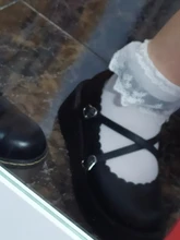 Mujeres Mary Jane Lolita Cosplay Zapatos Mujer Bombas Punta redonda Tacones gruesos Cruz atada Hebilla Correa Mujer 2021 Plataforma Zapatos de mujer