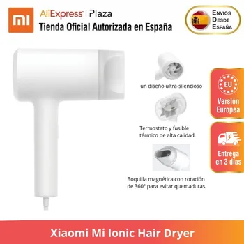 

Original Xiaomi Mi Ionic Hair Dryer | Flujo de aire rápido, protege con iones de agua | Boquilla magnética con rotación de 360°