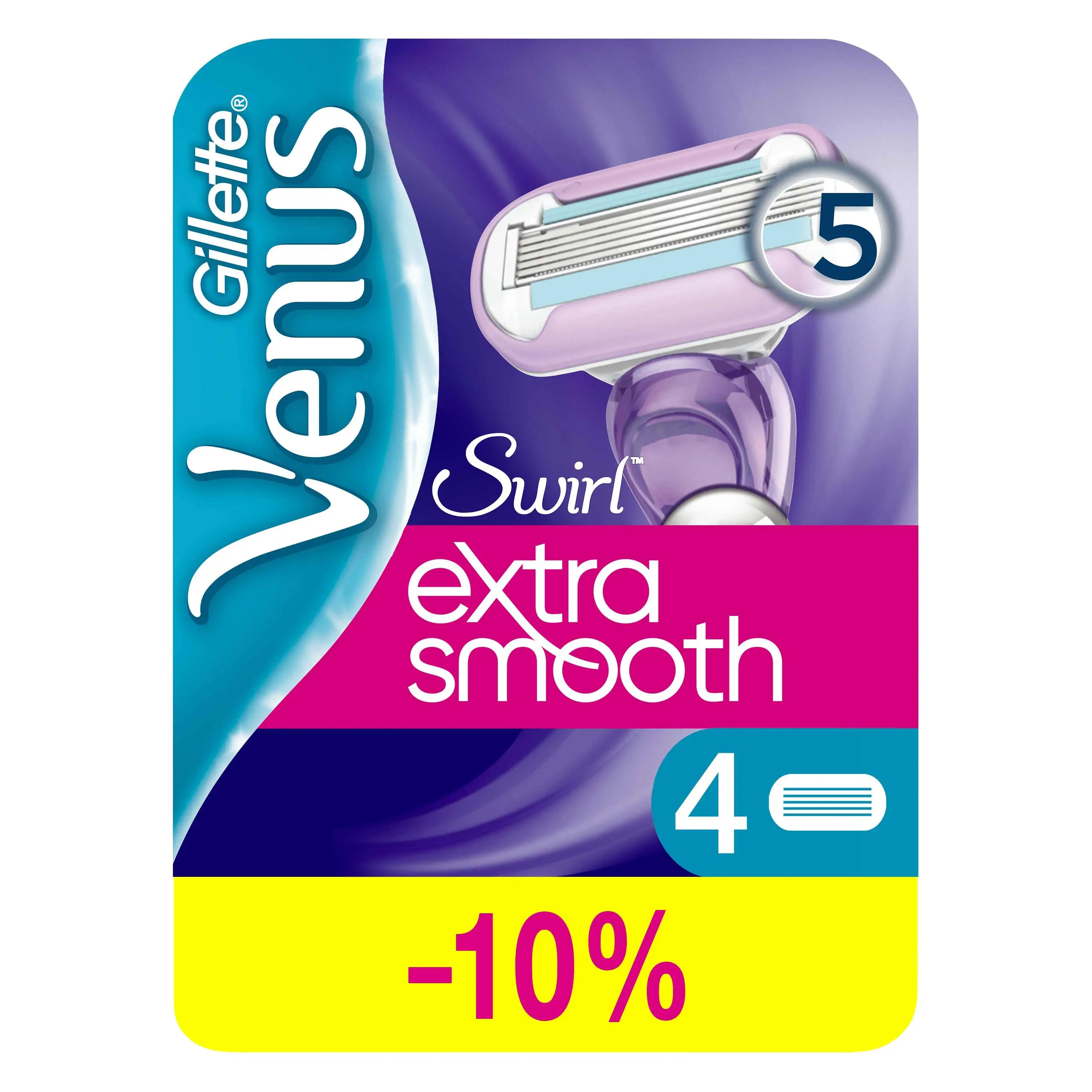 Replaceable cassette Venus extra smooth swirl 4 PCs Shaving Accessories men women skin care supplies body hair removal razors beauty | Красота
