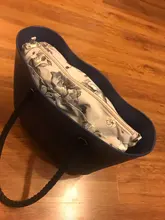 Mini forro de borde Floral clásico, bolsillo con cremallera interior de impresión colorida para bolsa O bolsa, inserto de Obag con revestimiento interior impermeable