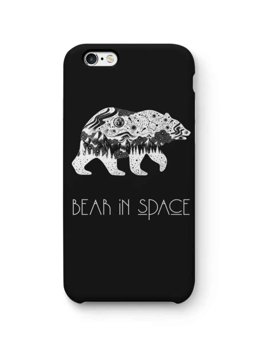 Case for iPhone 7/SE 2020 &quotbear in space&quot Black | Мобильные телефоны и аксессуары