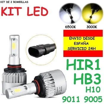 

Kit de LED HB3 9005 HIR1 9011 H1R1 H10 Carretera coche moto camion bombillas Luz de cruce corta o Larga 6500K o 3000K 12V - 24V