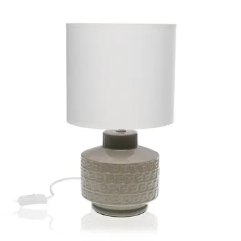 

Desk Lamp Greek Ceramic Textile (22,5 x 39 x 22,5 cm)