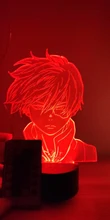 Lamp Bedroom-Decor Gift Led-Night-Light Acrylic Academia Face-Design Anime Shoto Todoroki
