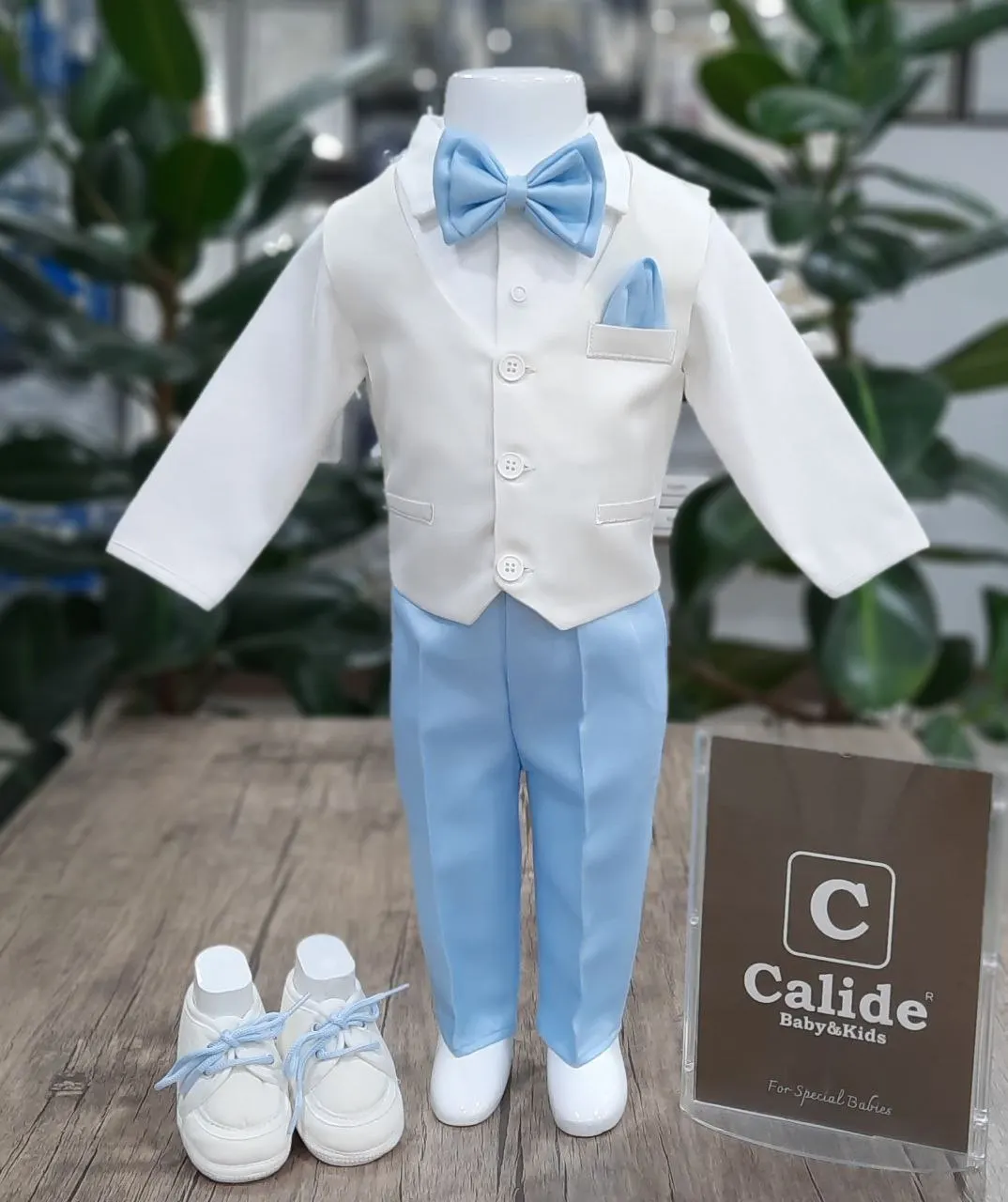 

Baby Boys Clothing Newborn Wedding Marriage Costum Suit Tuxedo Baptism Set Shirt Vest Bow Tie Shoes 7 Piece 3 - 6 Months 62 cm