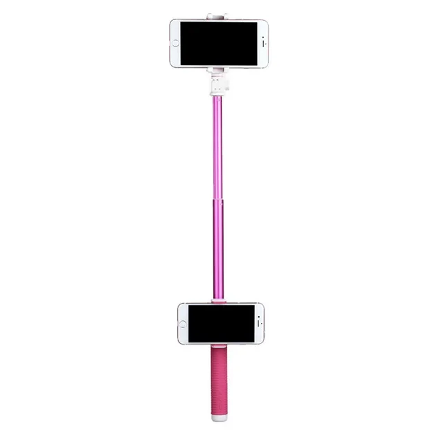 Монопод для селфи с двумя креплениями Momax Selfie Hero Duo Selfie Pod 100cm KMS10(Розовый