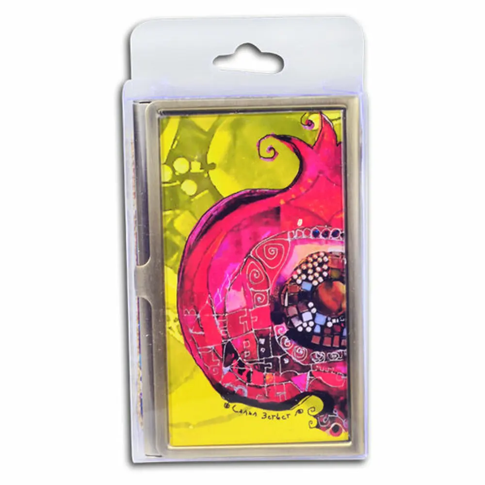 

Biggdesign Metal Cover Card Holder, Colorful Design, Minimal Size, Metal Card Holder, Security Lock,