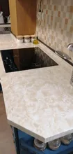 Waterproof Wallpaper Vinyl-Film Marble Self-Adhesive Countertops Kitchen Bathroom 3D