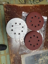 Discos de lijado de forma redonda, hoja de lija, papel de lija, 8 agujeros, 60-125, 5 pulgadas, 1200mm, 10 Uds.